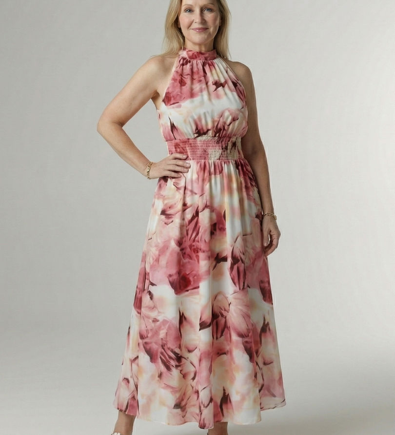 Caoimhe - Floral Halter Maxi Dress