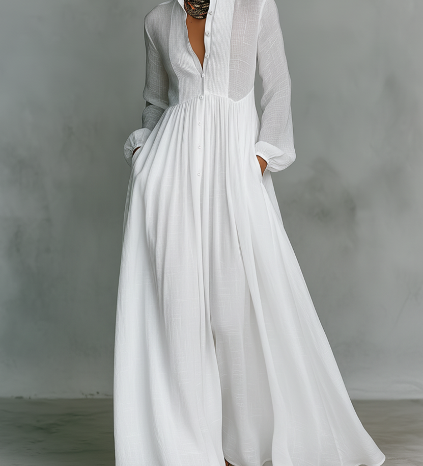 Saorla | Front-Button Maxi Dress