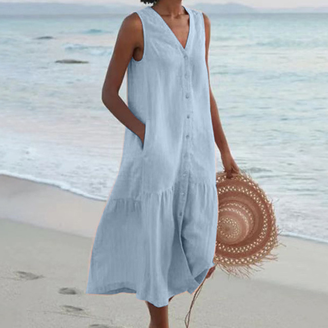 Dervla - V-Neck Summer Dress