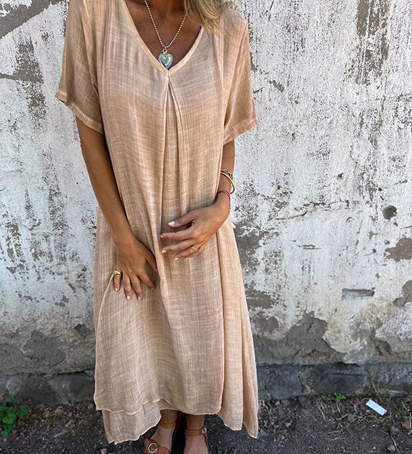 Una | V-Neck Maxi Dress