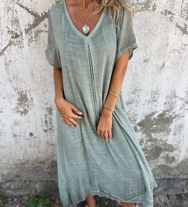 Una | V-Neck Maxi Dress