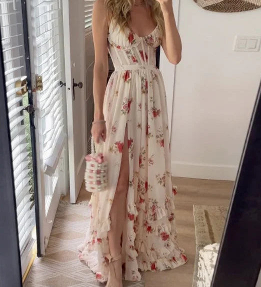 Eilis | Floral V-Neck Dress