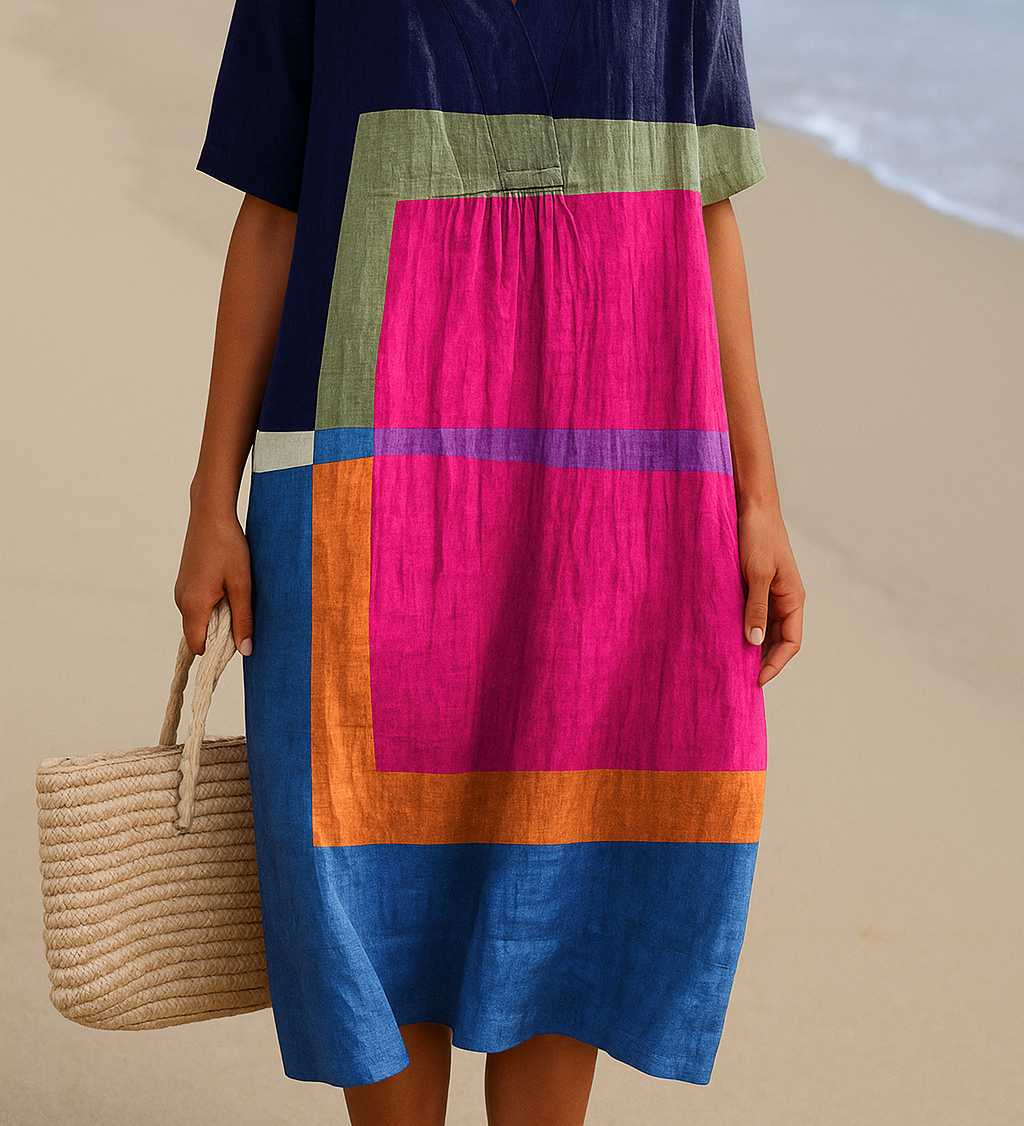 Gráinne - Cotton Block Dress