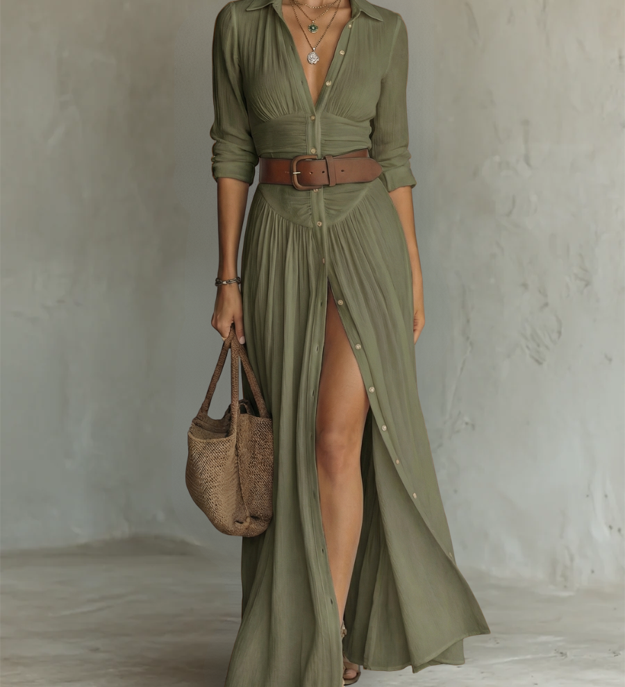 Eimear | Collar Maxi Dress