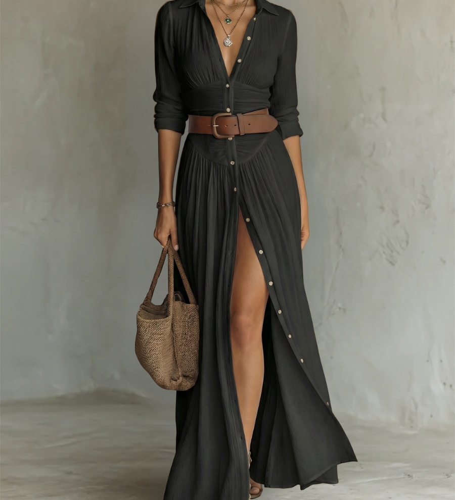Eimear | Collar Maxi Dress