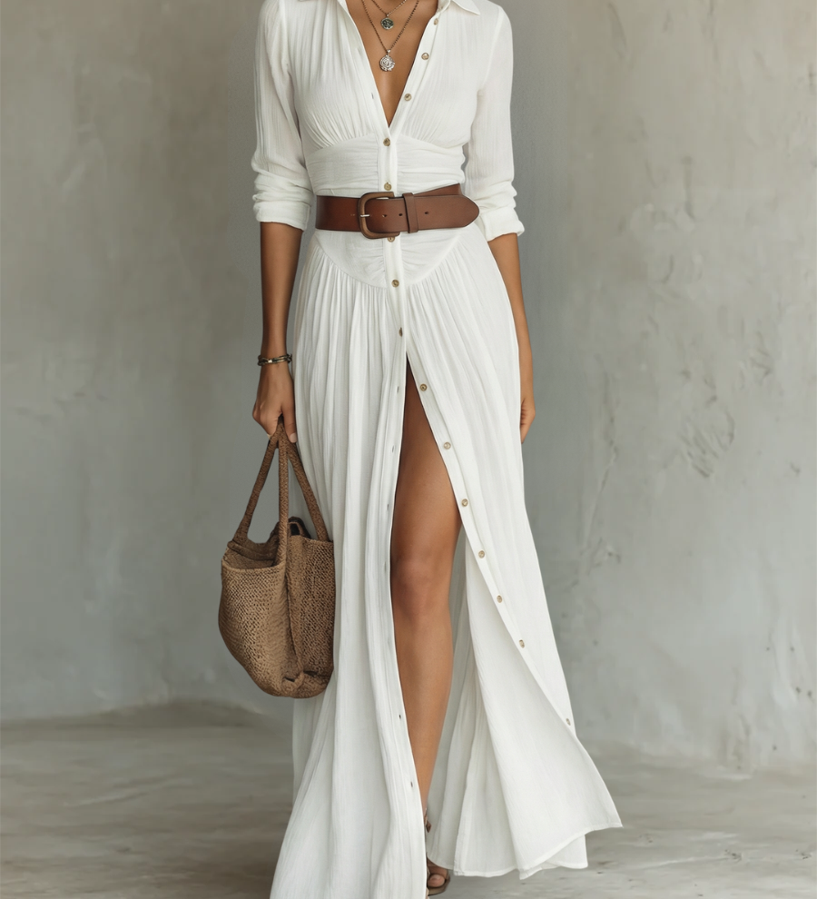 Eimear | Collar Maxi Dress