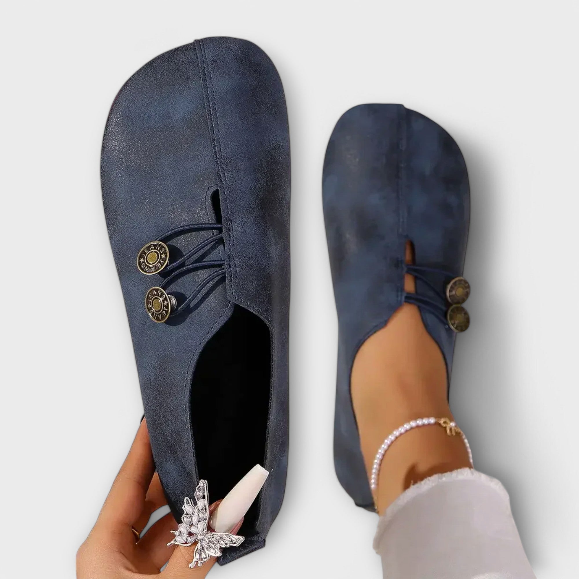 Dervla - Leather Ballerina Flats
