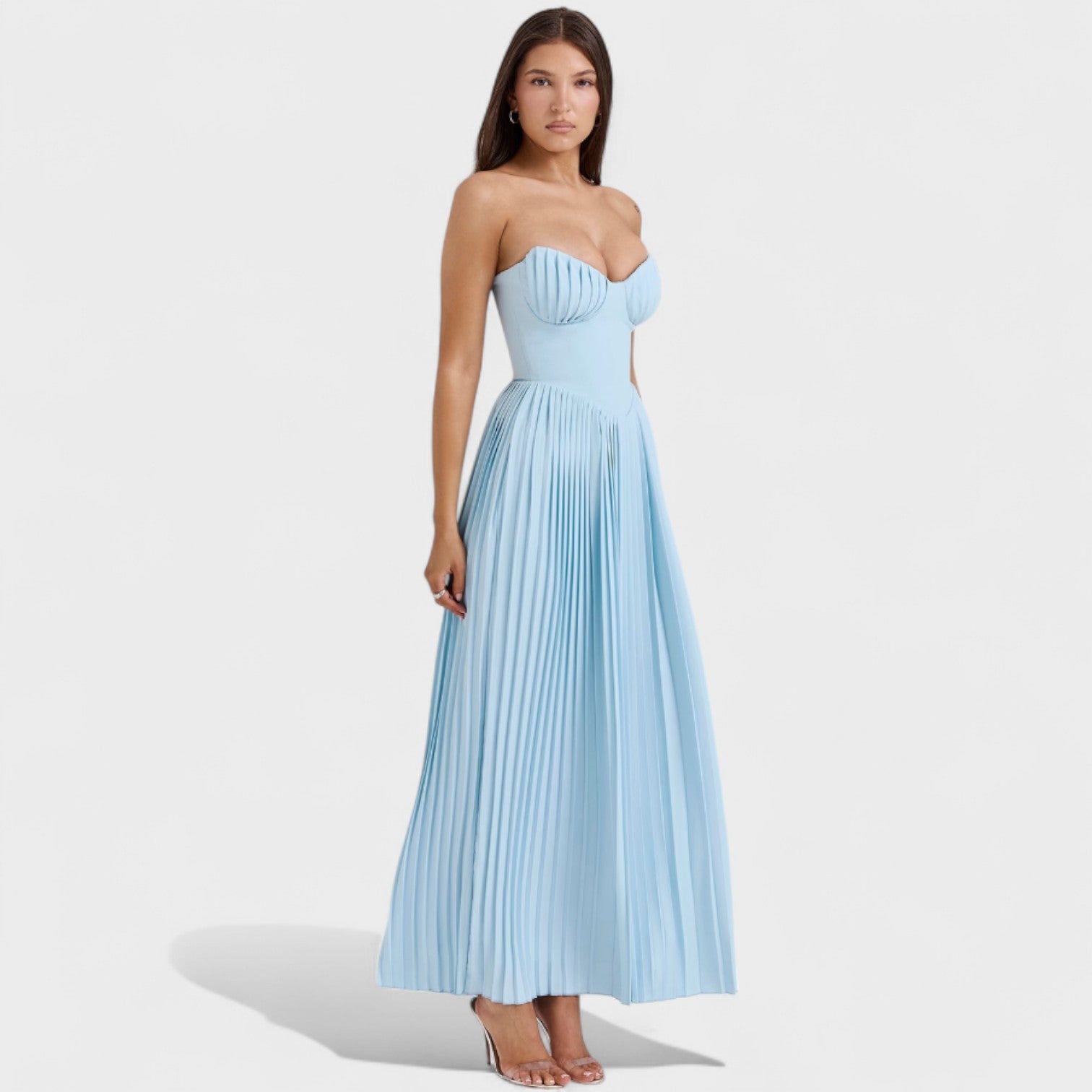 Eimear - Pleated Strapless Dress