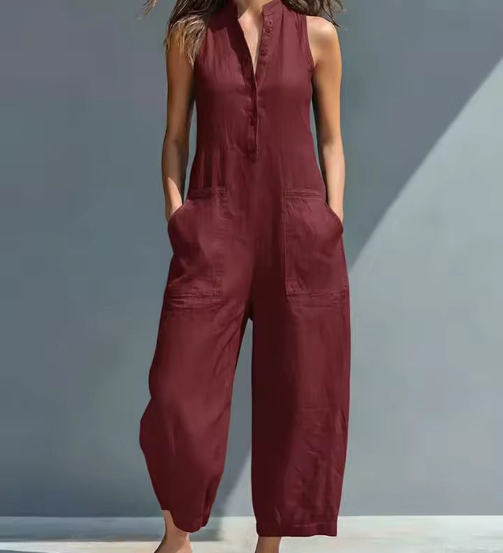 Aoibhinn | Front-Button Jumpsuit