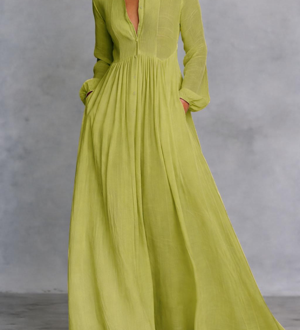 Saorla | Front-Button Maxi Dress