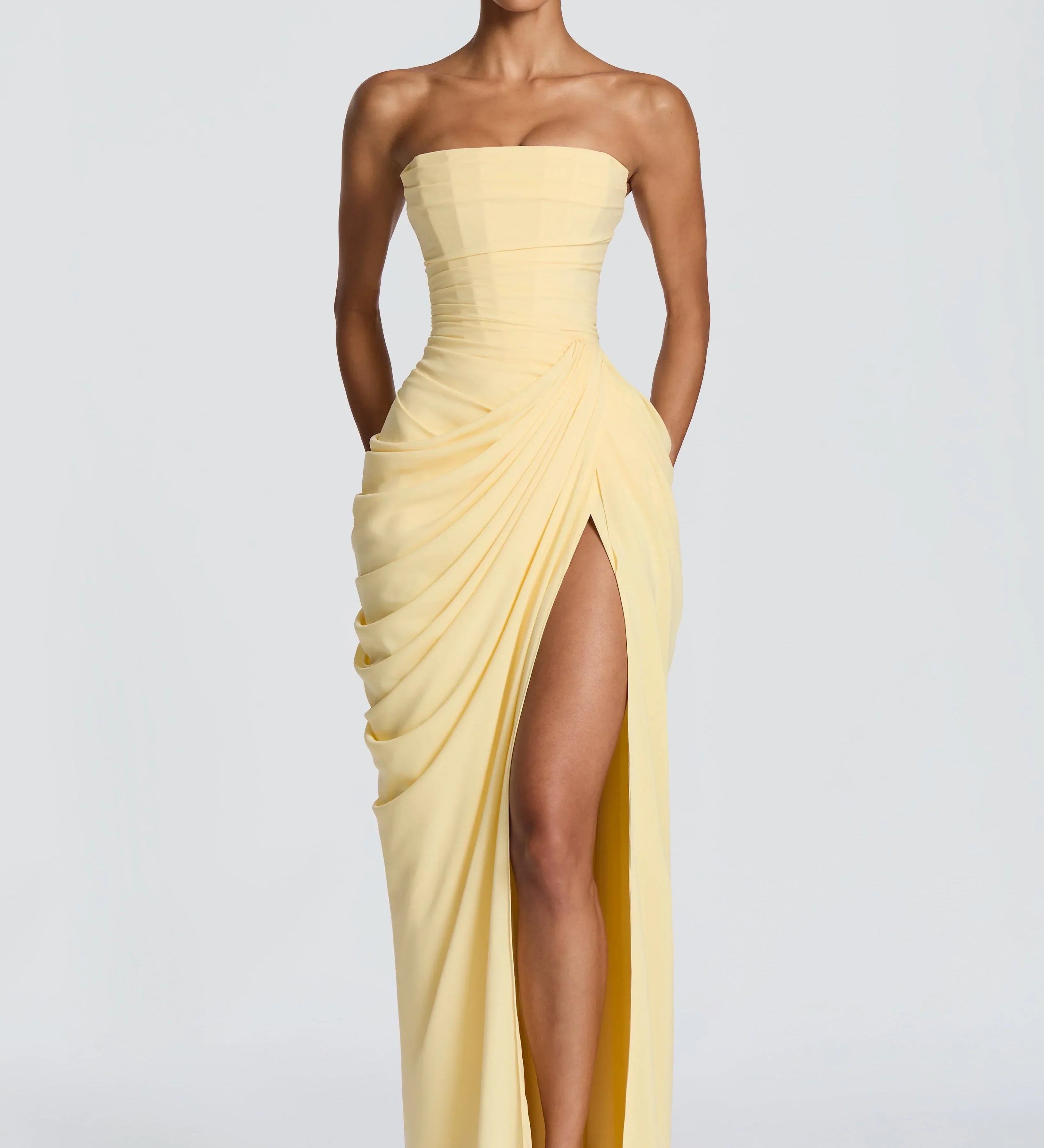 Eimear - Draped Dress with Slit
