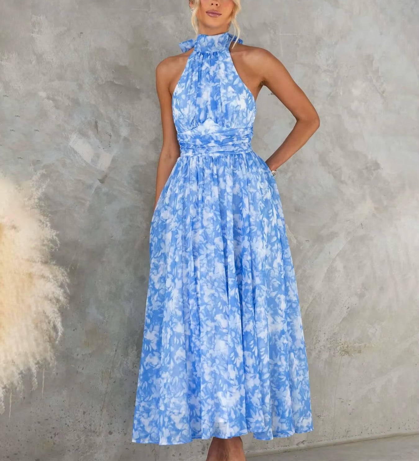 Esa | Halter Print Dress