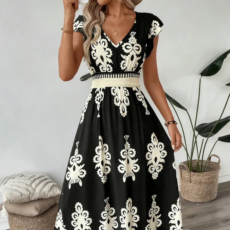 Sile | Baroque Maxi Dress